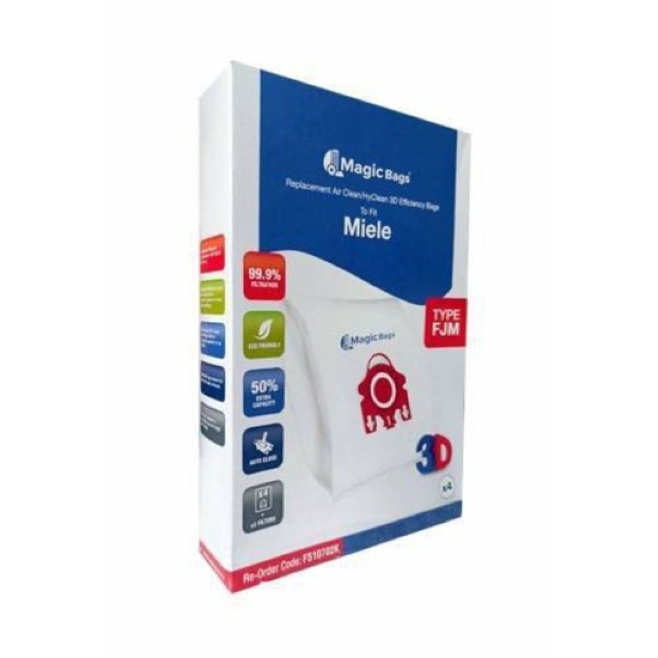 Miele Süpürge Bez Torba FJM TİPİ 4'li Paket Kutulu (FERSAN)
