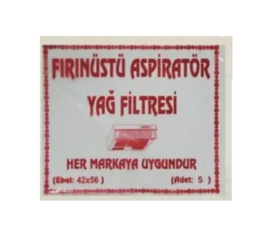 Aspiratör Yağ Filtresi Bezi 5'li İNCE ÜNİVERSAL