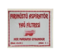 Aspiratör Yağ Filtresi Bezi 5'li İNCE ÜNİVERSAL